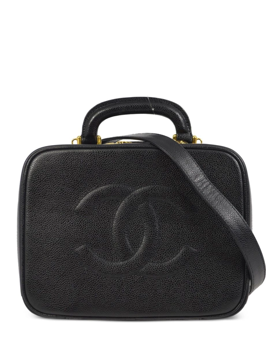 Cheap HOT SALE Women CHANEL 1997 handbag CC stitch Vanity 0423